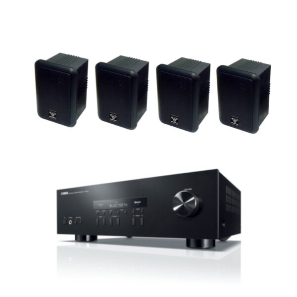 Set De 4 Bocinas Cerwin Vega SDS525 Con Amplificador Yamaha RS202