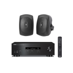 Kit Yamaha De 2 Bocinas NSAW150 Negras Con Amplificador RS202