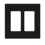 Placa De Pared 2 Espacios Lutron CW2-BL