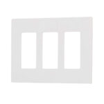 Placa De Pared 3 Espacios Lutron Cw3-wh