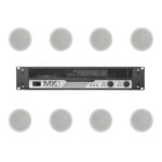 Kit Amplificador Backstage Mx4 Y 8 Bocinas Wharfedale C250