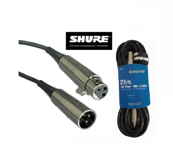 Cable XLR Shure C25J de 7.6m para microfono o audio Balanceado Home Toys