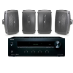 Kit Amplificador Onkyo Tx8220 Y 4 Bocinas Nsaw150 Negras