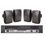 Kit 4 Bocinas Yamaha Nsaw150 Y Amplificador Backstage Mx4