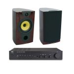 Kit audiofilos Amplificador Nad y bocinas Wharfedale EVO8 Rosewood_0