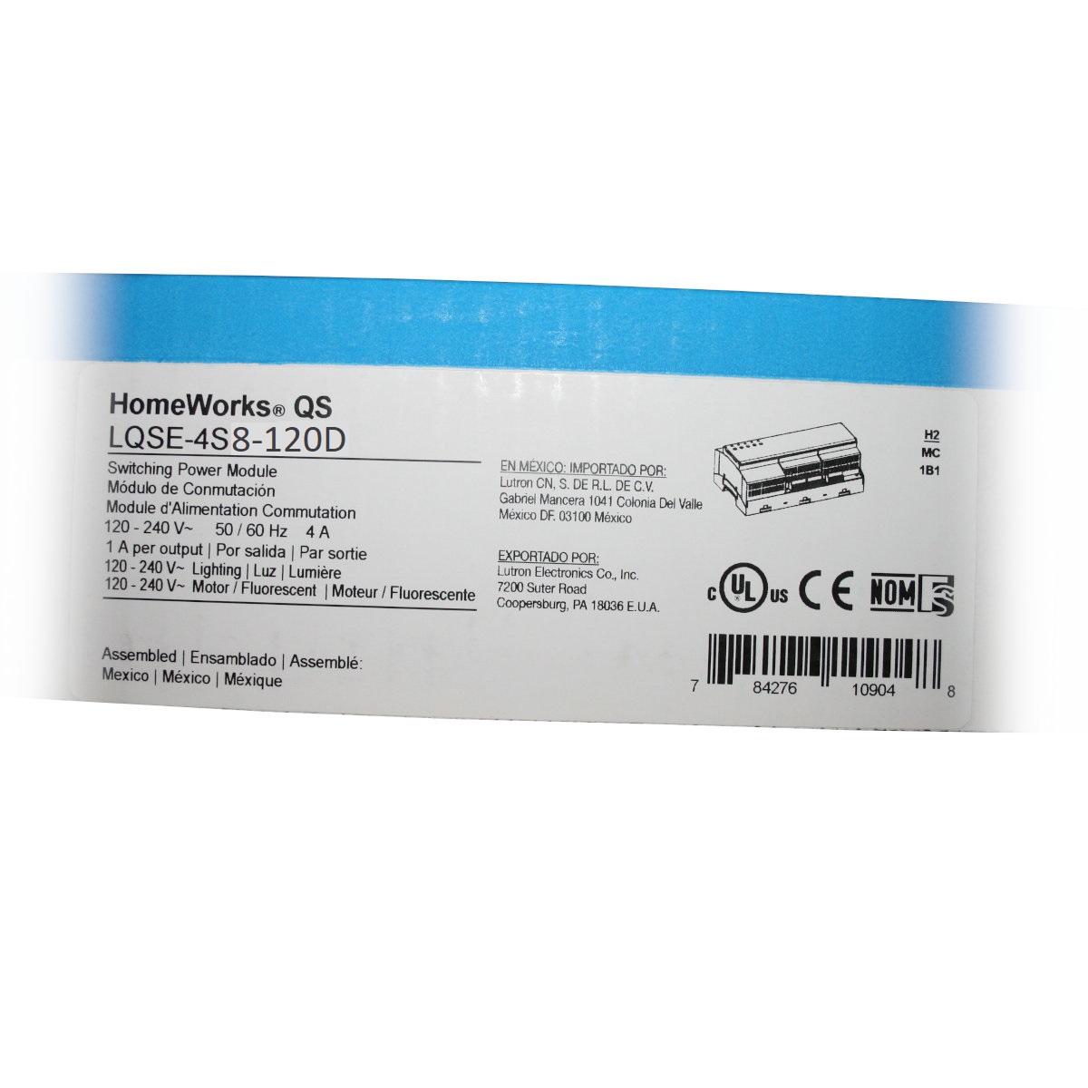 Modulo De Switcheo De 4 Zonas Lutron Homeworks Lqse-4s8-120d_2