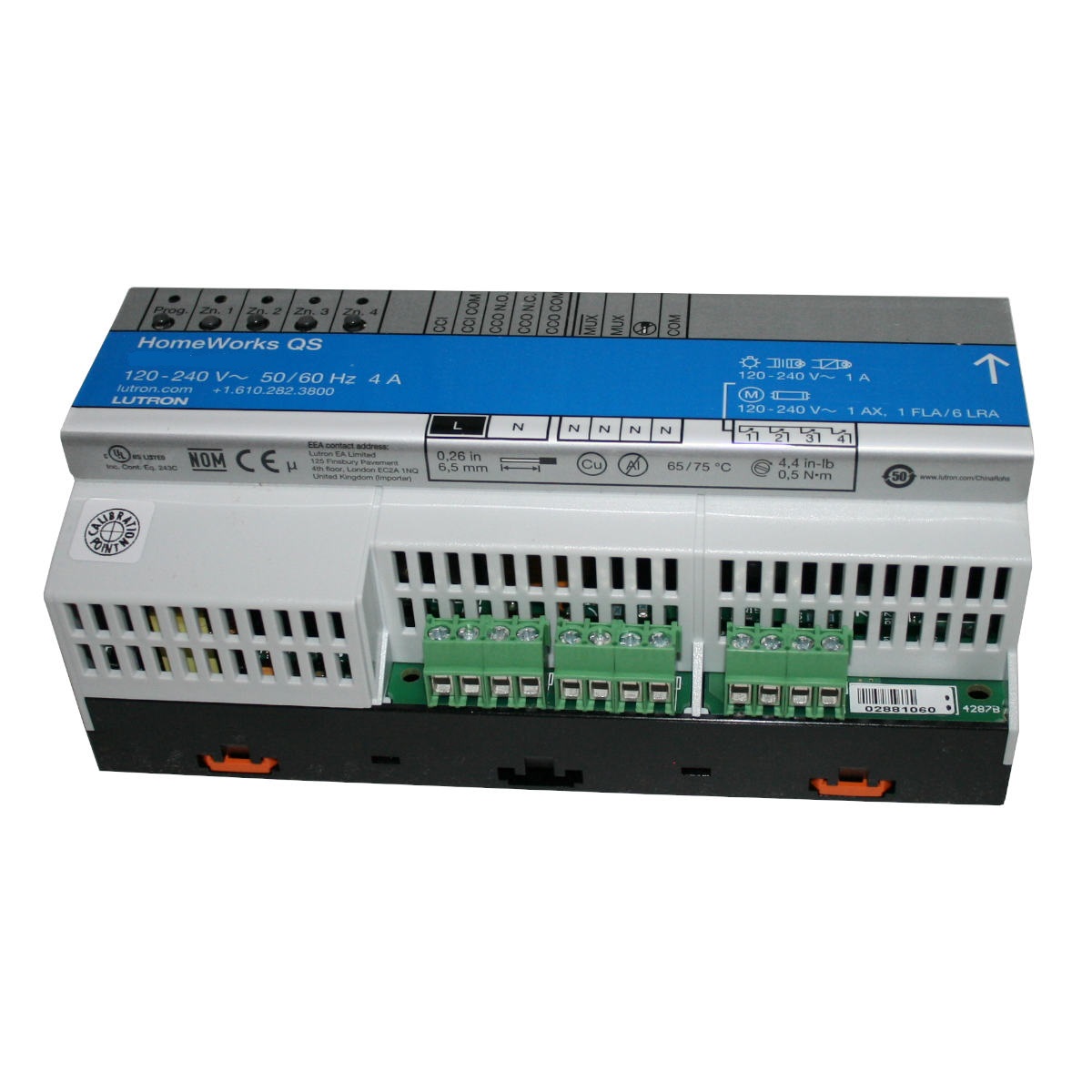 Modulo De Switcheo De 4 Zonas Lutron Homeworks Lqse-4s8-120d_1