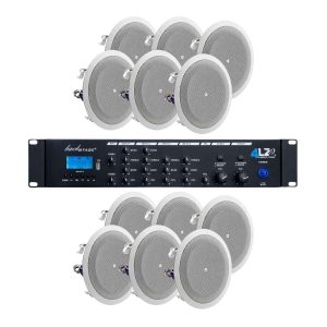 Amplificador Backstage 4LZ4 y 12 bocinas jbl de plafon 4" pulgadas_0
