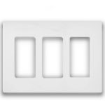 Kit de 12 piezas Placa De Pared 3 Espacios Lutron Cw3wh_0