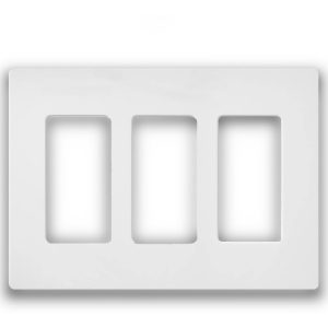Kit de 12 piezas Placa De Pared 3 Espacios Lutron Cw3wh_0
