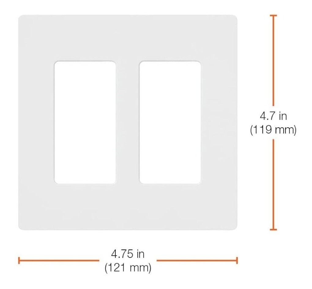 Kit de 12 piezas Placa De Pared 2 Espacios Lutron Cw2wh Muy Duradera_2