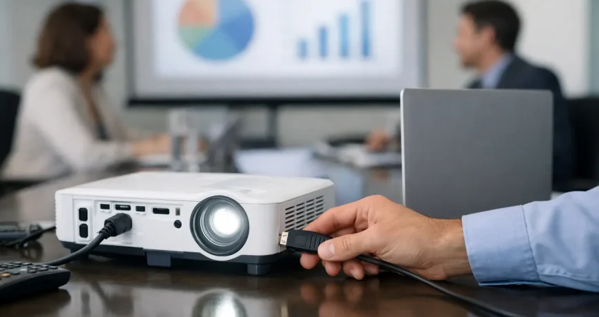 Cómo conectar un proyector en oficina