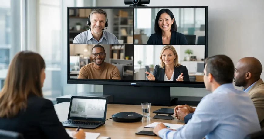 Guía de videoconferencia híbrida empresarial